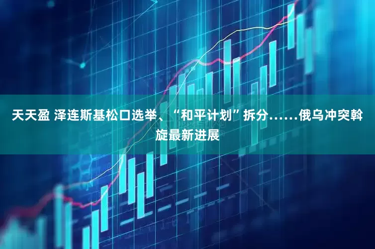 天天盈 泽连斯基松口选举、“和平计划”拆分……俄乌冲突斡旋最新进展